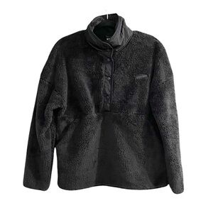 SPYDER Women’s Cozy Teddy Sherpa Fleece Pullover Jacket Black L